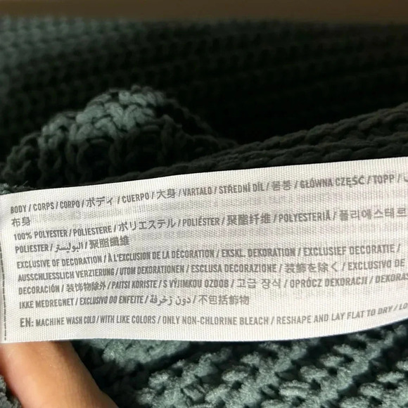 Abercrombie and fitch chunky green cable knit turtleneck sweater NWT - Picture 8 of 10